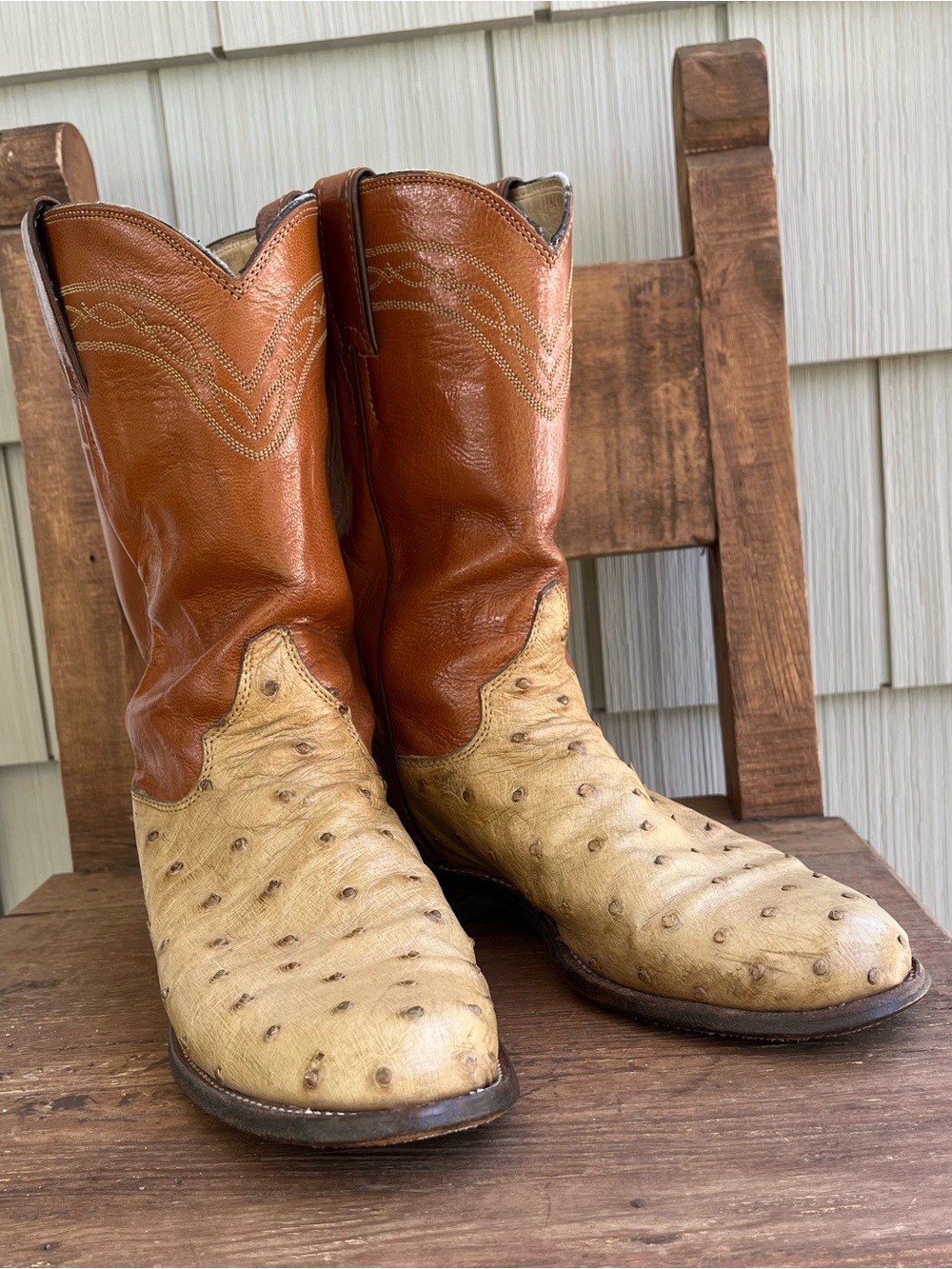 JUSTIN Ropers - vintage ostrich skin